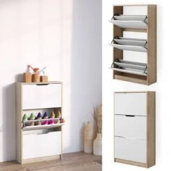 Meuble à Chaussures Luca Sonoma/blanc -Mobilier De Maison cc25fa25f6bd4d9ca1d51bcddd83aa96