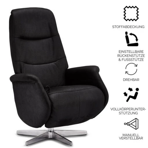 Fauteuil Relax Delta Noir -Mobilier De Maison ce6cf45a6cd0417393c1b8b42ff7f372