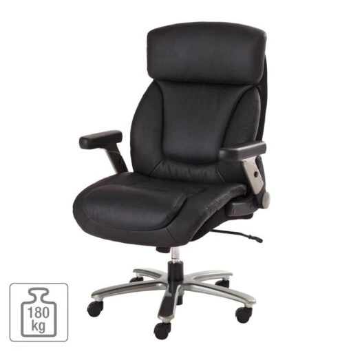 Fauteuil De Direction Deverre XXL -Mobilier De Maison chefsessel deverre xxl kunstleder schwarz silber 5159076