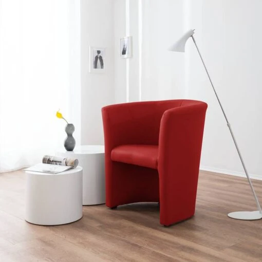 Fauteuil Cocktail Sinclair -Mobilier De Maison cocktailsessel sinclair kunstleder rot 5141572