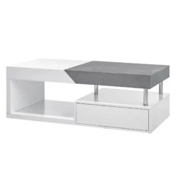 Table Basse Smithers -Mobilier De Maison couchtisch smithers beton dekor weiss 5240684