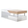 Table Basse Smithers -Mobilier De Maison couchtisch smithers eiche saegerau dekor hochglanz weiss 5240664