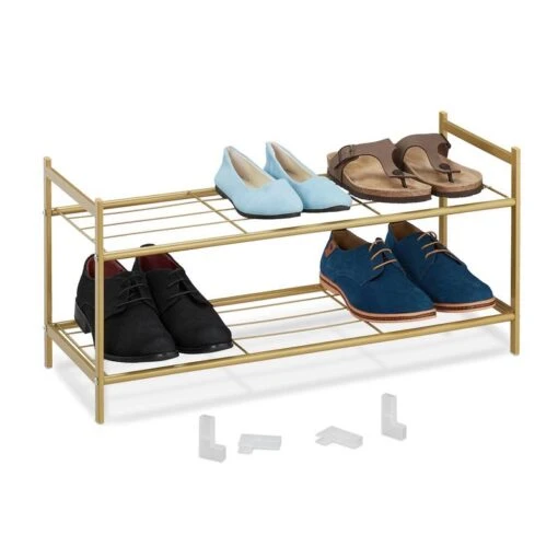 Étagère à Chaussures Empilable 2 Niveaux -Mobilier De Maison d29b716a6a86466fad59fca5875b7746