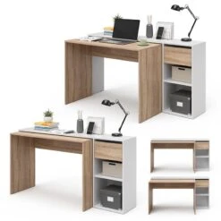 Bureau Ben Blanc/sonoma -Mobilier De Maison d4f3bac8f66e4fd7af6eb393492a4db6