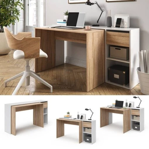 Bureau Ben Blanc/sonoma -Mobilier De Maison d5eeae7afc3d4b498a75ad2e51339881