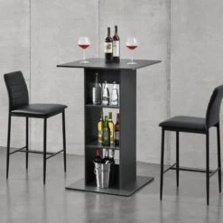 Table De Bar Visby 3 Étagères -Mobilier De Maison dbb3251cc916413a9338c3cee20cbd14