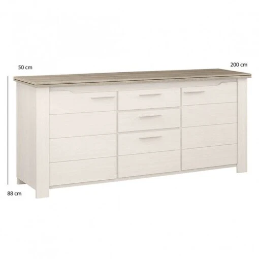 Buffet Effet Frêne Blanchi Chêne Gris -Mobilier De Maison ddcd9c96b2d348229bf36f529e304a80