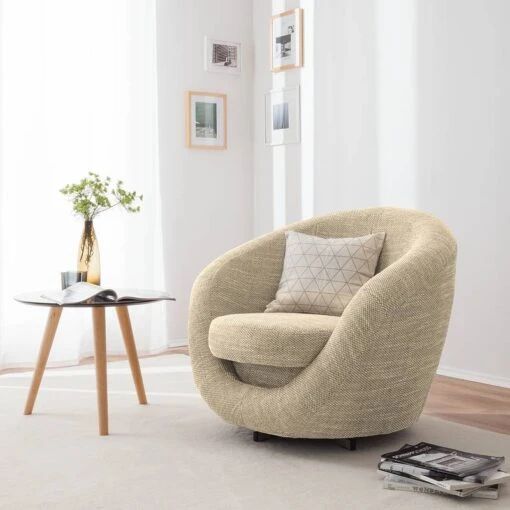 Fauteuil Pivotant Marvin -Mobilier De Maison drehsessel marvin strukturstoff creme 4904968