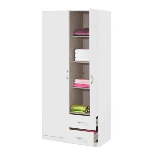 Armoire à Portes Battantes Case II -Mobilier De Maison drehtuerenschrank case ii alpinweiss 274279