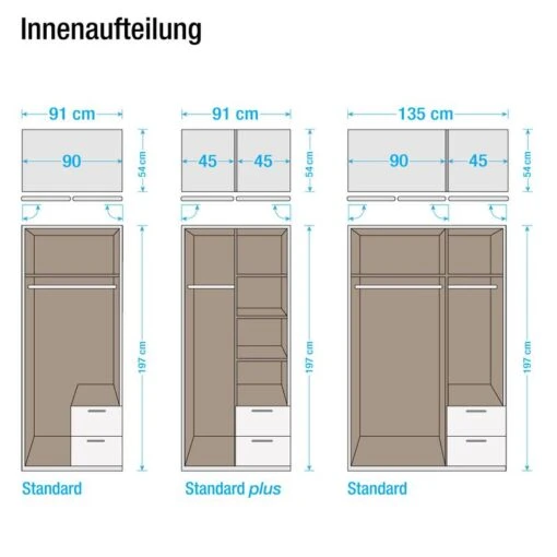 Armoire à Portes Battantes Case II -Mobilier De Maison drehtuerenschrank case ii alpinweiss 329351