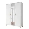 Armoire à Portes Battantes Falun -Mobilier De Maison drehtuerenschrank falun alpinweiss esche coimbra 136 cm 3 tuerig mit spiegeltuer en 4756776