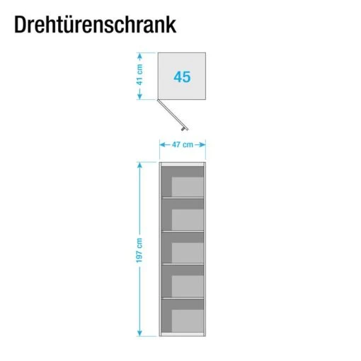 Armoire à Portes Battantes Minosa -Mobilier De Maison drehtuerenschrank minosa alpinweiss hochglanz weiss 3308853