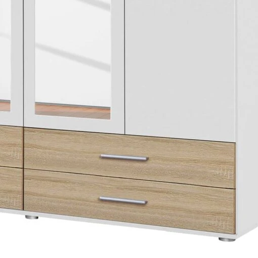 Armoire Rasant-Extra I -Mobilier De Maison drehtuerenschrank rasant extra i alpinweiss eiche sonoma dekor 168 cm 4 tuerig 2 spiegeltueren 2671958