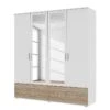 Armoire Rasant-Extra I -Mobilier De Maison drehtuerenschrank rasant extra i eiche sanremo hell dekor alpinweiss 168 cm 4 tuerig 2 spiegeltueren 2670230