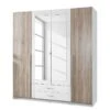 Armoire à Vêtements Nuevo -Mobilier De Maison drehtuerenschrank salta alpinweiss eiche saegerau dekor 334297