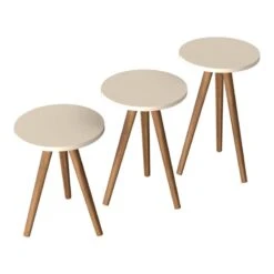 Set De 3 Tables D'appoint Snede Rondes -Mobilier De Maison e010c368866d4541885ddc4fa0da013c