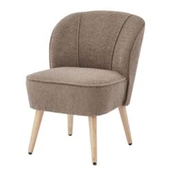 Fauteuil TIVOLI Tissu Bouclette Kaki -Mobilier De Maison e02c73959e9d43a087c19eee4b97996a