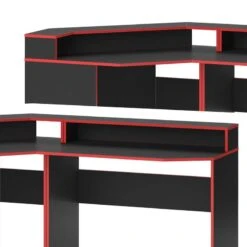 Bureau Ordinateur Kron Noir/rouge Set 3 -Mobilier De Maison e0efaa6b7ae14a698002a4e656e88d82