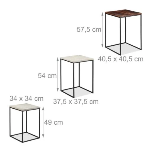 Tables Gigogne Carrées Jeu De 3 -Mobilier De Maison e30d8da2e7ba429c9d599a56c5343e86