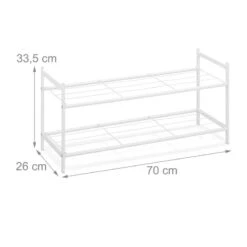 Étagère à Chaussures Empilable 2 Niveaux -Mobilier De Maison e40e24485ad34aaba2512baf2b25a727