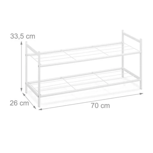 Étagère à Chaussures Empilable 2 Niveaux -Mobilier De Maison e40e24485ad34aaba2512baf2b25a727