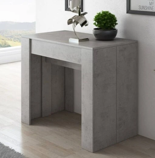 Console Extensible à 237cm CIMENT -Mobilier De Maison e77f4d5bb8b342a9a69a233cf817c154