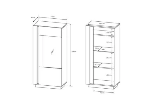 Armoire Vitrine ARCO 72 LED -Mobilier De Maison e7c52cc675484bcdb1ff31b8a1548481