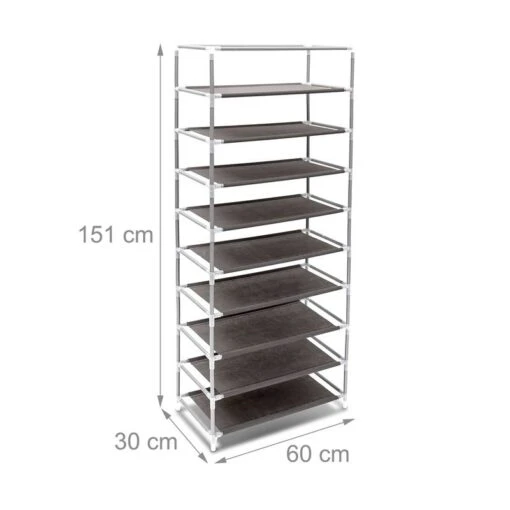 Armoire à Chaussures En Tissu Pliante -Mobilier De Maison eb251e942c1d456cbc4f90a06a430cda