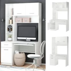 Bureau Ordinateur Crossline Blanc -Mobilier De Maison ecd5ee3c88734281b1d2b06b8a7528b3