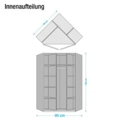 Armoire D'angle Omega -Mobilier De Maison eckschrank omega eiche weiss dekor 2106542