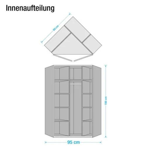 Armoire D'angle Omega -Mobilier De Maison eckschrank omega eiche weiss dekor 2106542