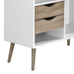 Bureau D'angle Sunndal -Mobilier De Maison eckschreibtisch sunndal gummibaum teilmassiv eiche dekor weiss 4753624