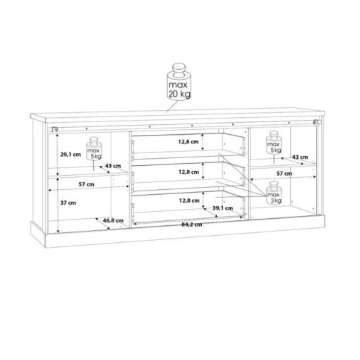 Buffet 214cm 2 Portes Coulissantes FARM -Mobilier De Maison eef0bfb8fa9f4990b0a9fe45a7b17df8