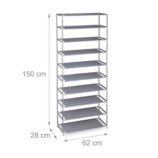 Étagère à Chaussures 10 Niveaux -Mobilier De Maison ef549ac1d65344068e8b2cb156527187