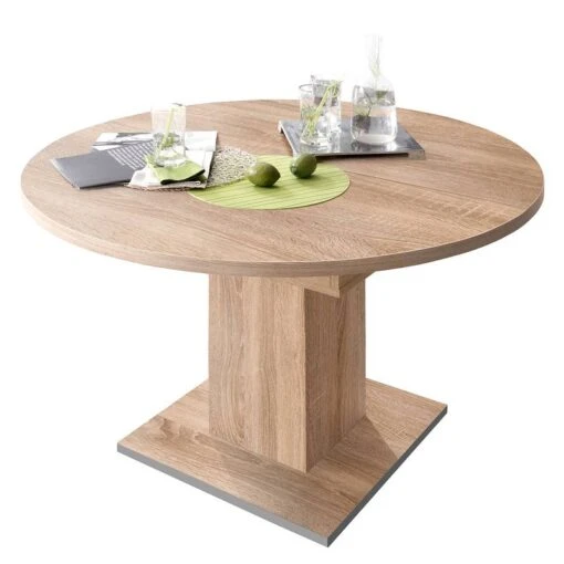 Table Extensible Hoton -Mobilier De Maison esstisch hoton mit ausziehfunktion eiche saegerau dekor 4776392