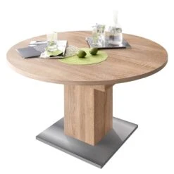 Table Extensible Hoton -Mobilier De Maison esstisch hoton mit ausziehfunktion eiche saegerau dekor 4776404