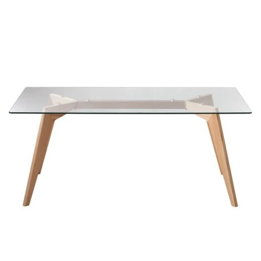 Table Napole -Mobilier De Maison esstisch napole glas eiche massiv 4759456