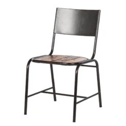 Chaises TAMATI - Lot De 2 -Mobilier De Maison esszimmerstuhl tamati 2er set pinie massiv metall 4922732