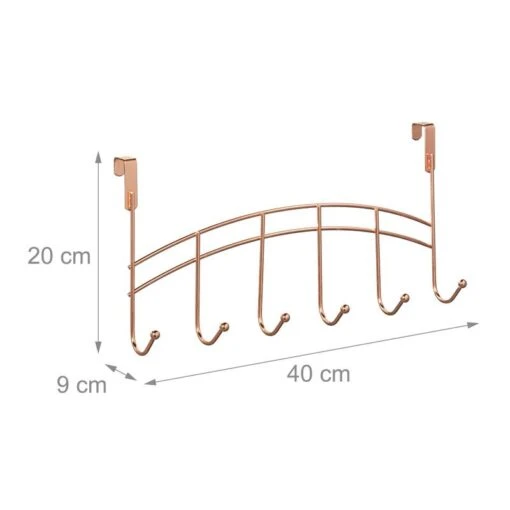 5x Patères De Porte Avec 6 Crochets -Mobilier De Maison f30afa5cb82f443bb106aaa760dbacb3