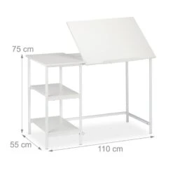 Bureau Inclinable Avec 3 étagères -Mobilier De Maison f4a4b4caab6b4b8986f6fac8e5be8576