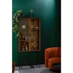 Vitrine 2 Portes En Bois Recyclé -Mobilier De Maison f6b7f6aedfc94e3784f474bdd24a538a