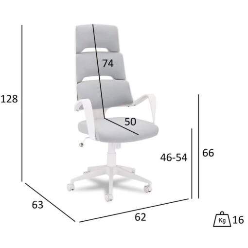 Chaise De Bureau Domo Blanc -Mobilier De Maison f71705dc568546a2b9f4665001a2e4a9