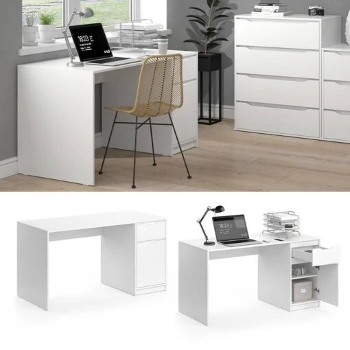 Bureau Ruben 140cm Blanc -Mobilier De Maison fa65fa3221f74e0187be2aa0c6688a9d