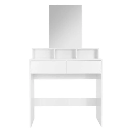 Coiffeuse + Miroir 80x40x140cm Blanc -Mobilier De Maison fe87af8434014752bb25151c85aa23bb