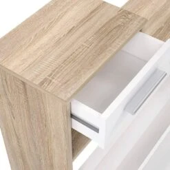 Meuble D'entrée Bois Et Blanc - MARCEL -Mobilier De Maison fe93a416401b445d9d15c63b9a7307d5