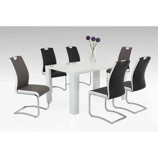 Chaise Cantilever Toummo -Mobilier De Maison freisschwinger truffaldino kunstleder 2er set schwarz weiss 868678