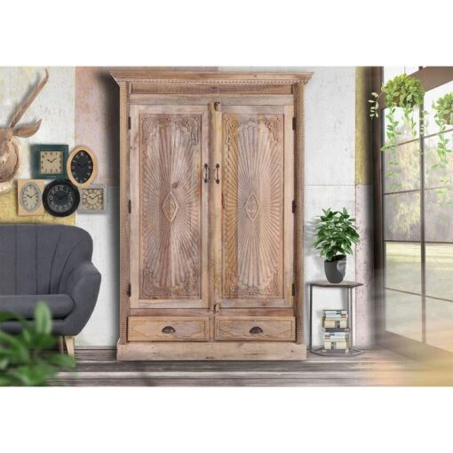 Armoire De Vestibule Cella -Mobilier De Maison garderobenschrank cella mango massiv 4299768