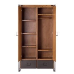 Armoire Manchester II -Mobilier De Maison garderobenschrank manchester akazie teilmassiv akazie akazie anthrazit 110 cm 2 tuerig 4874976