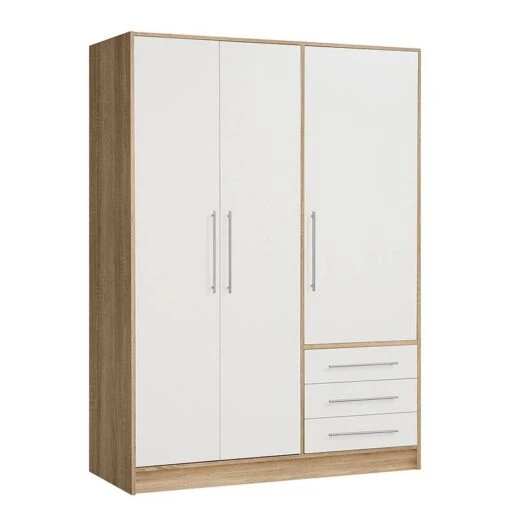 Armoire à Vêtements Torrent -Mobilier De Maison kleiderschrank torrent eiche sonoma weiss 1392327