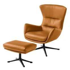 Fauteuil Hepburn III -Mobilier De Maison polsterhocker hepburn iii echtleder echtleder neka cognac 5025964